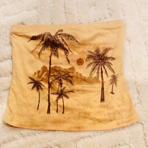 COPY - 2/$10 ITEM 🚨 Palm tree tube top, yellow, M